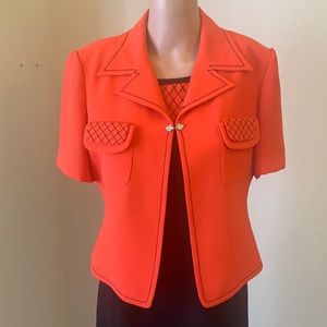 Orange short sleeve jacket